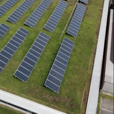 warehouse solar green roof